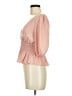 WAYF 100% Polyester Pink 3/4 Sleeve Blouse Size M - photo 5