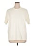 Vince. Solid Ivory Short Sleeve Turtleneck Size XL - photo 1