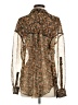 Free People 100% Polyester Brown Long Sleeve Blouse Size XS - photo 2