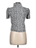 Zara Animal Print Silver Short Sleeve Turtleneck Size L - photo 2