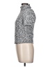 Zara Animal Print Silver Short Sleeve Turtleneck Size L - photo 5