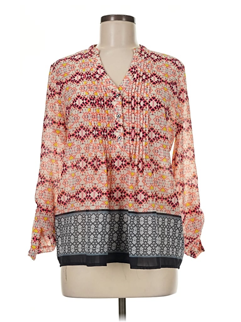 Pre-owned Hd In Paris Long Sleeve Blouse In Orange