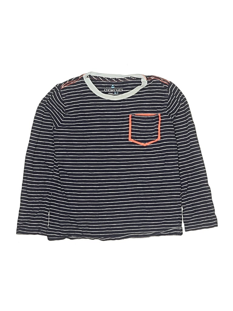 Pre-owned Crewcuts Kids' Long Sleeve T-shirt In Blue