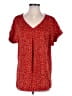 Que Zhu Stars Red Short Sleeve Blouse Size M - photo 1