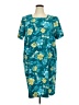 Sag Harbor Tropical Teal Casual Dress Size 22w - photo 1