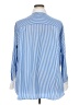 Lane Bryant Stripes Blue Long Sleeve Button-Down Shirt Size 18 - 20 Plus - photo 2