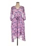 DKNY 100% Polyester Floral Purple Casual Dress Size 14 - photo 1