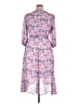 DKNY 100% Polyester Floral Purple Casual Dress Size 14 - photo 2