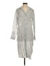 Grayson 100% Linen Silver Casual Dress Size Sm (2) - photo 1