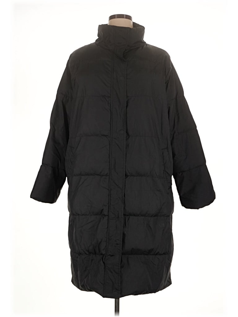 Pre-owned Shein Curve Coat In Black