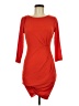 Donna Ricco Solid Red Casual Dress Size 8 - photo 1