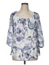 Unique Spectrum Blue 3/4 Sleeve Blouse Size XL - photo 1