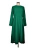 Ann Taylor 100% Polyester Solid Green Casual Dress Size 10 - photo 1