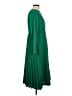 Ann Taylor 100% Polyester Solid Green Casual Dress Size 10 - photo 4
