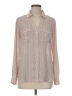 Candie's 100% Polyester Houndstooth Tan Long Sleeve Blouse Size M - photo 1