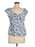Gap 100% Cotton Blue Short Sleeve Blouse Size M - photo 1
