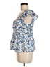 Gap 100% Cotton Blue Short Sleeve Blouse Size M - photo 5
