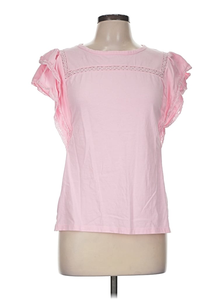 Pre-owned Crown & Ivy Short Sleeve T-shirt In Pink