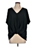 Bobi 100% Cotton Black Short Sleeve Top Size L - photo 1