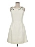 H&M 100% Polyester Ivory Cocktail Dress Size 8 - photo 1