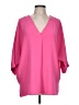 Zenana 100% Polyester Pink 3/4 Sleeve Blouse Size L - photo 1