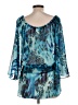 Annalee + Hope 100% Polyester Teal 3/4 Sleeve Blouse Size L - photo 2