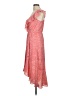 Socialite 100% Polyester Paisley Pink Cocktail Dress Size M - photo 5