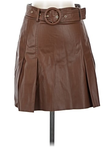 Zara Faux Leather Skirt (view 1)