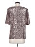 Assorted Brands Metallic Silver Short Sleeve Blouse Size S - photo 2