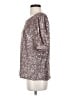 Assorted Brands Metallic Silver Short Sleeve Blouse Size S - photo 5