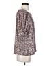 Assorted Brands Metallic Silver Short Sleeve Blouse Size S - photo 4