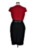 Sandra Darren Color Block Red Casual Dress Size 16 - photo 2