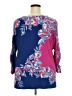 Susan Graver Floral Blue 3/4 Sleeve Blouse Size 2X (petite) - photo 2