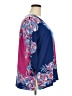 Susan Graver Floral Blue 3/4 Sleeve Blouse Size 2X (petite) - photo 4
