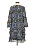 Ann Taylor LOFT 100% Polyester Paisley Blue Casual Dress Size M - photo 2