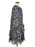 Ann Taylor LOFT 100% Polyester Paisley Blue Casual Dress Size M - photo 4