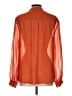 Joie Polka Dots Orange Long Sleeve Blouse Size L - photo 2