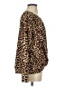 White Birch Animal Print Brown Long Sleeve Blouse Size S - photo 4
