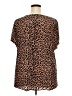 Jodifl Animal Print Brown Short Sleeve Blouse Size 2X - photo 2