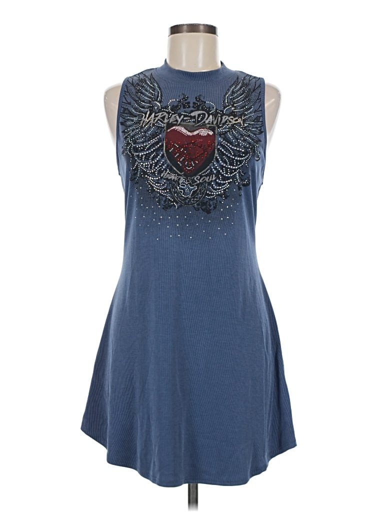 Pre-owned Harley Davidson Casual Dress In Blue