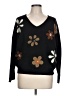 Unbranded Floral Black Pullover Sweater Size L (estimated) - photo 1
