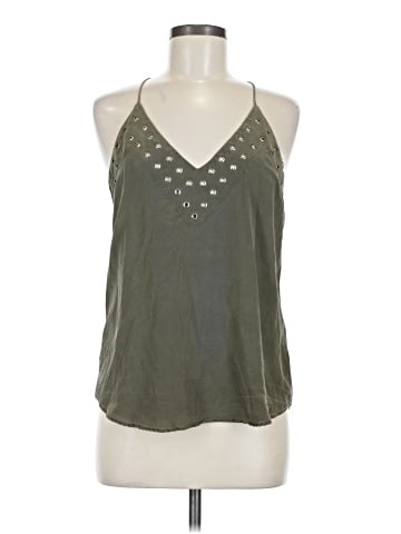 Lavender Brown Sleeveless Silk Top (view 1)