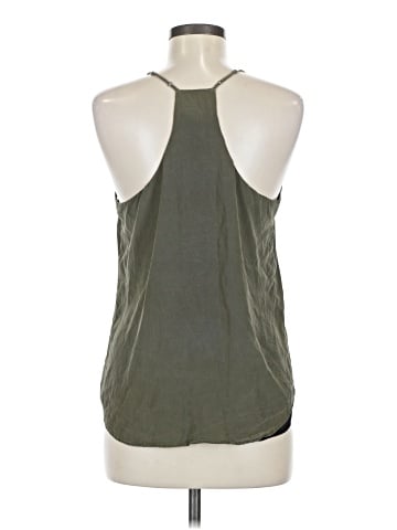 Lavender Brown Sleeveless Silk Top (view 2)