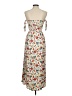 Lush 100% Rayon Floral Ivory Casual Dress Size M - photo 2