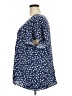 Como Black 100% Rayon Stars Blue Short Sleeve Blouse Size 3X - photo 5