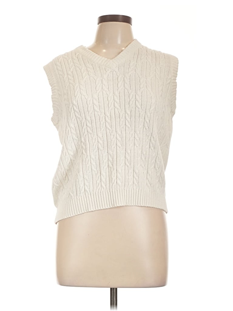 Pre-owned Assorted Brands Sweater Vest In Ivory