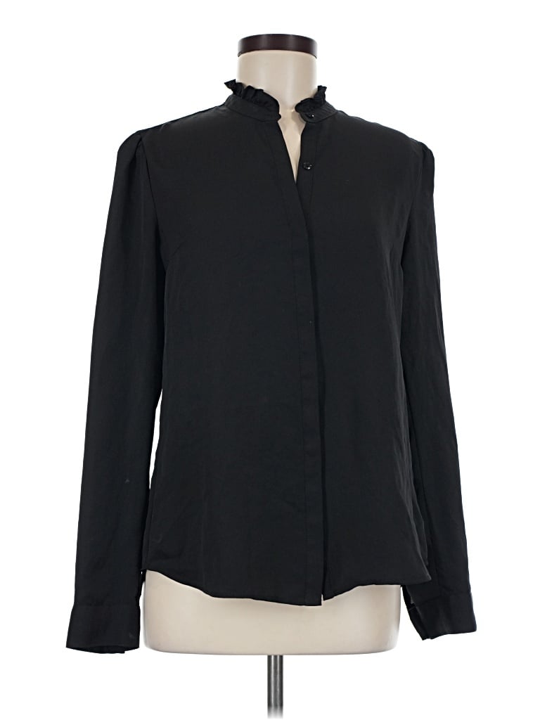 Pre-owned Express Long Sleeve Blouse In Black