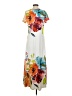 Unbranded 100% Polyester Tropical White Casual Dress Size S - photo 2