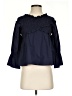 Sugar Lips 100% Cotton Blue 3/4 Sleeve Blouse Size S - photo 1