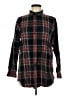 L.L.Bean 100% Cotton Plaid Black Long Sleeve Button-Down Shirt Size M - photo 1